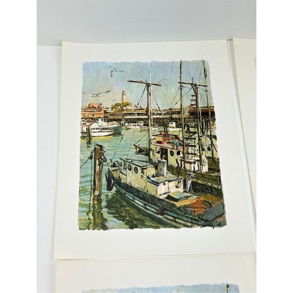 NOS Lot of 4 Vintage Prints of San Fran Sketches 11 x 14 by Don Davey 1968 EN215 - Picture 6 of 8